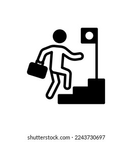 Icono de crecimiento profesional en vector. Logotipo