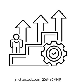 Professional Growth line icon. Universal creative premium symbol. Vector sign icon logo template. Vector illustration