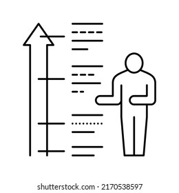 professional growth line icon vector. professional growth sign. isolated contour symbol black illustration