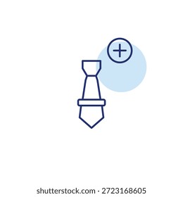 Profesional de crecimiento. Corbata y más. Icono de Vector de trazo perfecto y editable