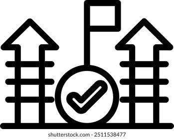 Professionelles Wachstum Vektor Linie Symbol Element