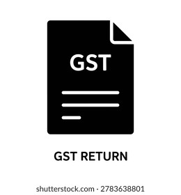 Professional GST return form with pen on sleek black background, ideal for tax filing and financial business concepts.