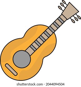 professional guitar musical instrument icon on white background