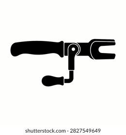 Professional guitar string winder tool vector illustration for musical instrument maintenance