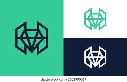 Professional H diamond logo design.
