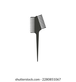 Professional hair comb, hairdresser tool - flat vector illustration isolated on white background. Double sided comb, hairstylist accessory.