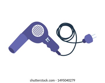 professional hair dryer on white background