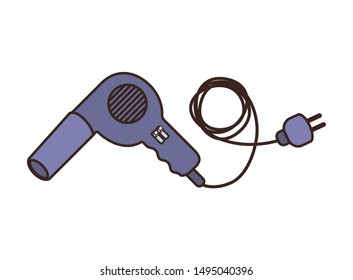 professional hair dryer on white background