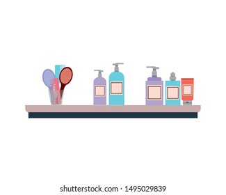 professional hairdressing tools on white background