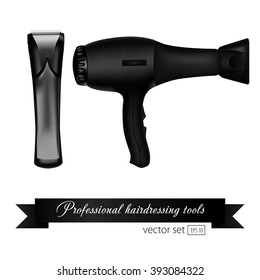 Professional hairdressing vector tools