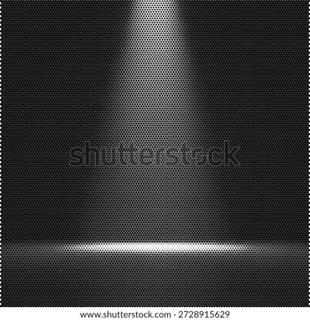 Professional halftone stage with a spotlight beam for presentations and performances. Ideal for theater productions, award ceremonies, and corporate keynote presentations.