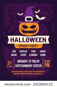 Professional Halloween flyer for parties and events.