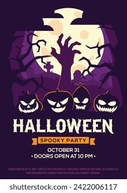 Professional Halloween flyer for parties and events.