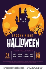 Professional Halloween flyer for parties and events.