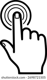 Professional Hand Icon Engaging Digital Interaction Technology Concept Illustration