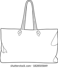 Vector profesional de bolsos de mano / Plano de línea. Icono, logotipo, diseño, elemento