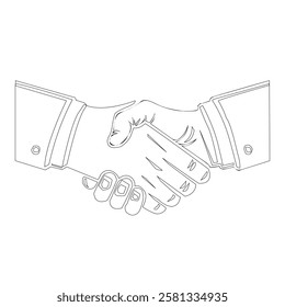 Professional handshake vector, agreement deal illustration