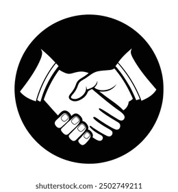 Professional Handshake Vector Graphic, Business Handshake Icon  Partnership and Agreement Symbol