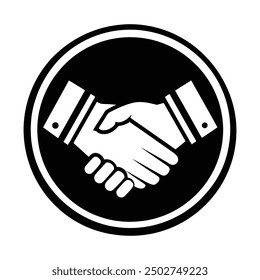 Professionelle Handshake-Vektorgrafik, Business Handshake Symbol Partnerschafts- und Vereinbarungssymbol