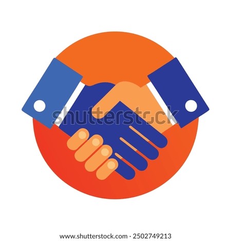 Professional Handshake Vector Graphic, Business Handshake Icon  Partnership and Agreement Symbol