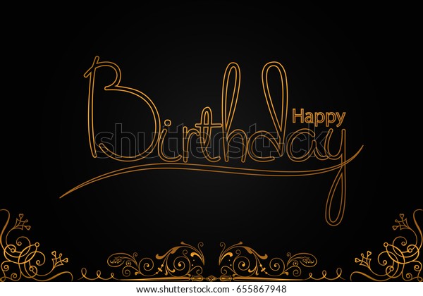 Professional Happy Birthday Card Design Elegant Stock Vector (Royalty ...