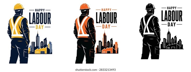 Professional Happy Labour Day vector design featuring a construction worker wearing a safety helmet and reflective vest, combined with an industrial factory and modern city skyline. The design communicates workforce appreciation, construction, manufacturing, industrial employment, workplace safety, productivity, and worker solidarity. Suitable for Labour Day posters, banners, social media graphics, corporate campaigns, industrial branding, employee appreciation materials, promotional designs, and holiday-themed marketing content.

#LabourDay #LaborDay #HappyLabourDay #WorkersDay #ConstructionWorker #Workforce #Industrial #Manufacturing #WorkerAppreciation #WorkplaceSafety #VectorDesign #PosterDesign #IndustrialDesign