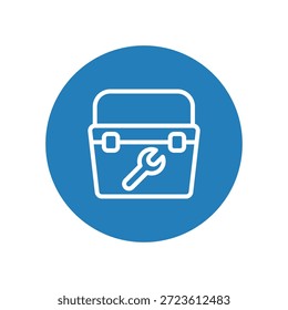 Professionelle Hardware-Toolbox-Symbol für Bau-Reparatur-Tools und Wartung Ausrüstung Lagerung.