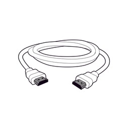 Professional HDMI Cable Vector Isolated On Clear Background. Perfect For A Simple/sleek Look In Any Graphic Design, Instructions, Logos, Promotional Material, Web And More