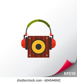 Professional headphones icon