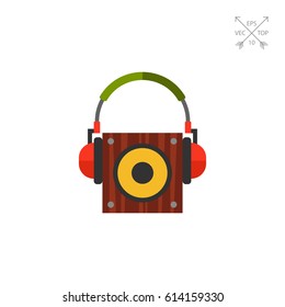 Professional headphones icon