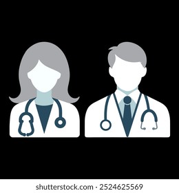 Ilustración vectorial de Equipo de atención médica de Profesional