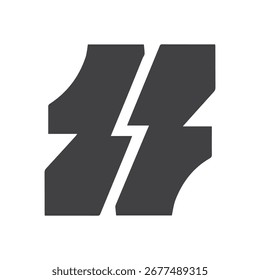 Professional highway logo design with double line symbol and growth vision