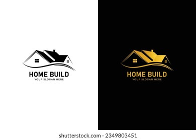 professional home build logo design illustration