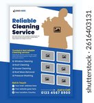  Professional Home Cleaning Services Flyer and Poster Design, or A4 size Cleaning Service Flyer design, one page brochure design for commercial cleaning service