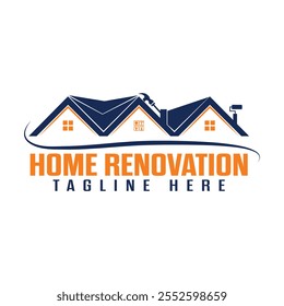 Professional Home Repair Logo Design Featuring Tools, House Icon, and Gear Symbol for Maintenance Services