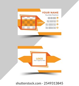 Professional and Horizontal Business Card Template Design With Image