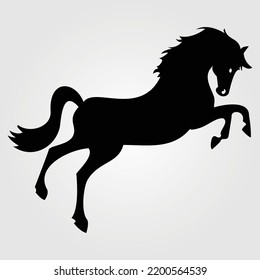 Professional Horses Silhouette Vector Illustration Equestrian Equine Horse Riding Racing Jumping Pony Unicorn