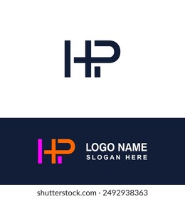 Professionelle HP Logo Vektorgrafik Kombination für Ihr Unternehmen.