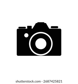 Profesional de diseño de iconos de una cámara con un fondo transparente, adecuado para varios proyectos creativos o aplicaciones digitales.
