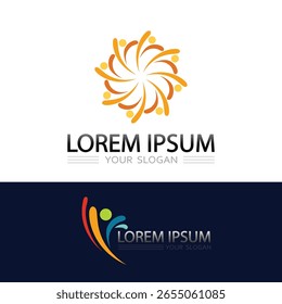 Design de ícone profissional com silhueta pessoal dentro de geométrica dinâmica logotipo formação