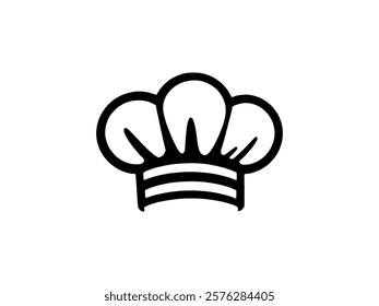  Professional Icon for Gastronomy and Food Industry,
Creative Vector Chef Hat,  Modern Cooking Logo for Food Industry Branding