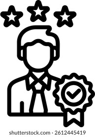 Professional Icon Outline Vector Illustration