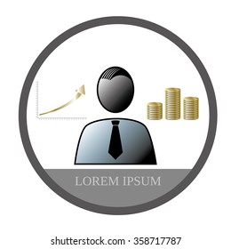 Professional icon in the ring - bank advisor