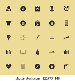 professional icon. professional vector icons set growing graph, saw, chef and idea