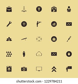 professional icon. professional vector icons set builder, people, teacher at blackboard and wrench
