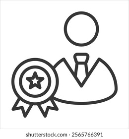 Professional Icon Vector Illustration Outline Style