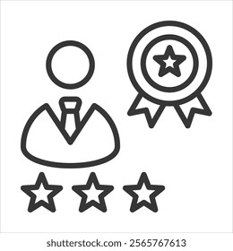 Professional Icon Vector Illustration Outline Style