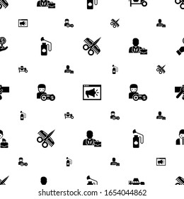los iconos profesionales se realizan sin problemas. Incluye salón de peluquería, formación de vídeo, mezclador de hormigón, iconos de servicio de desinfección. iconos profesionales para web y móvil.