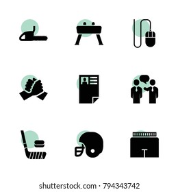 Professional icons. vector collection filled professional icons set.. includes symbols such as businessmen communication, handshake. use for web, mobile and ui design.