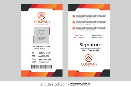 professional id card design template, professional id card design psd, professional id card design format